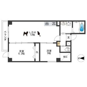 2LDK 間取り図