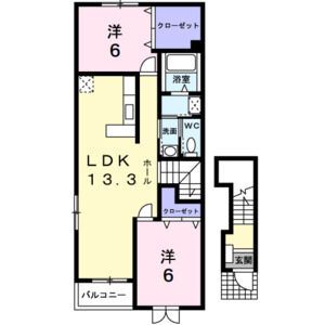 2LDK 間取り図