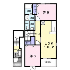 2LDK 間取り図