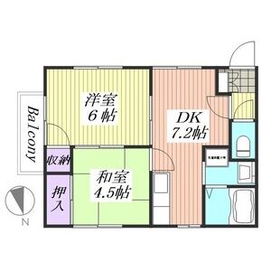2DK 間取り図