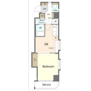 1DK 間取り図