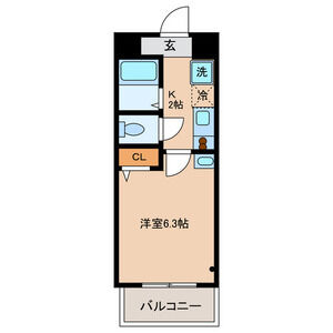 1K 間取り図