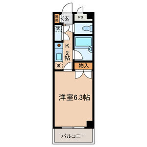 1K 間取り図