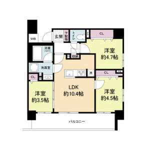 3LDK 間取り図