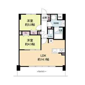 2LDK 間取り図