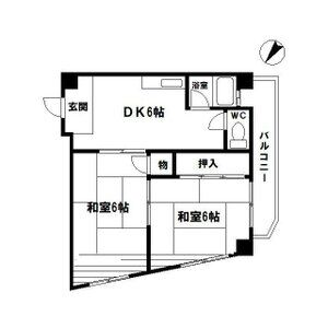 2DK 間取り図