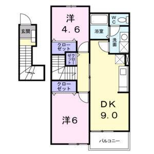 2DK 間取り図