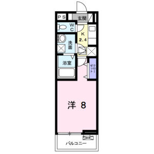 1K 間取り図