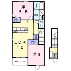2LDK 間取り図
