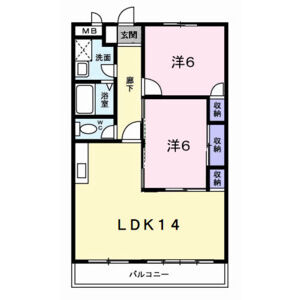 2LDK 間取り図