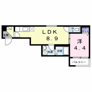 1LDK 間取り図