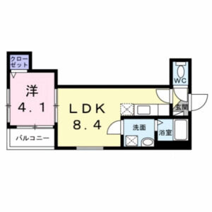 1LDK 間取り図