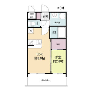1LDK 間取り図