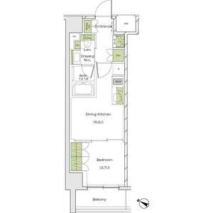 1DK 間取り図