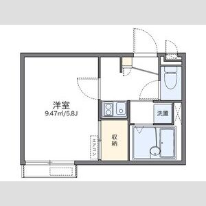 1K 間取り図