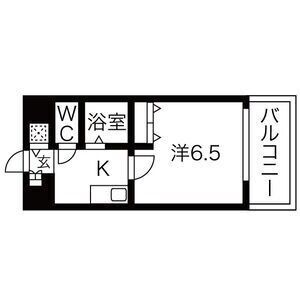 1K 間取り図
