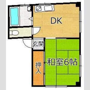 1DK 間取り図