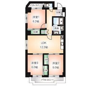 3LDK 間取り図