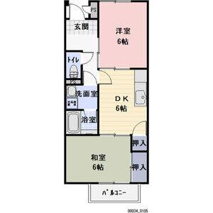 2DK 間取り図