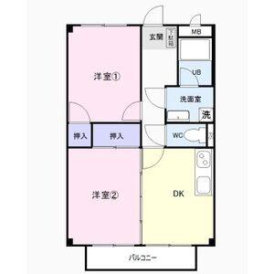 2DK 間取り図