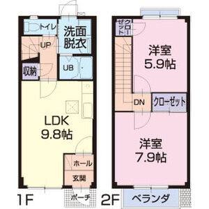 2LDK 間取り図