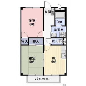 2DK 間取り図