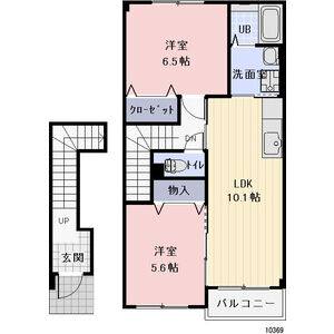 2LDK 間取り図