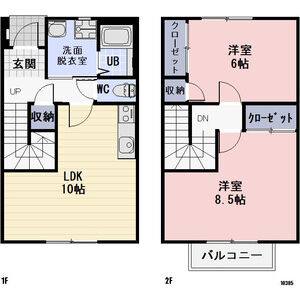 2LDK 間取り図