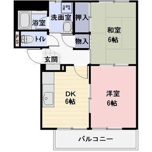 2DK 間取り図