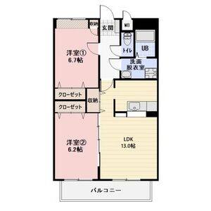 2LDK 間取り図