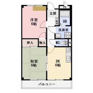 2DK 間取り図