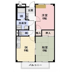 2DK 間取り図