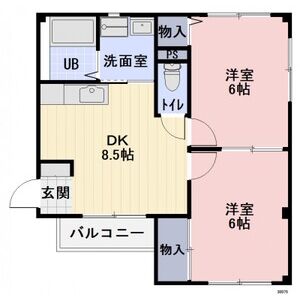 2DK 間取り図