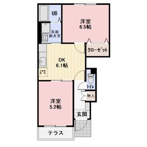 2DK 間取り図