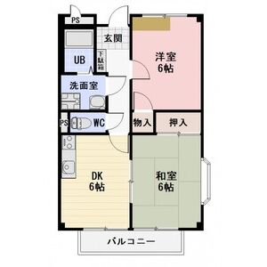 2DK 間取り図