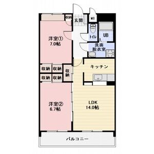 2LDK 間取り図
