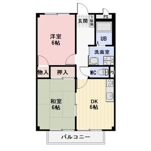 2DK 間取り図