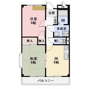 2DK 間取り図
