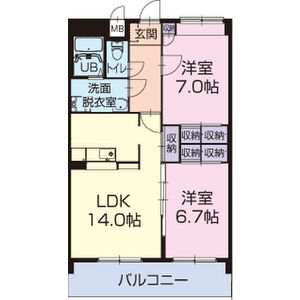 2LDK 間取り図