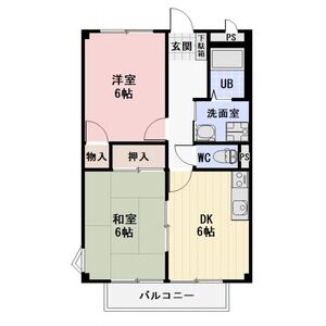 2DK 間取り図