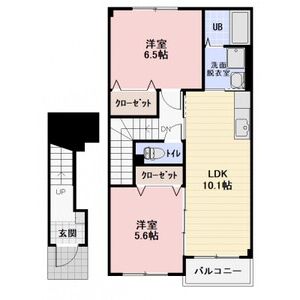 2LDK 間取り図
