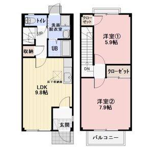 2LDK 間取り図