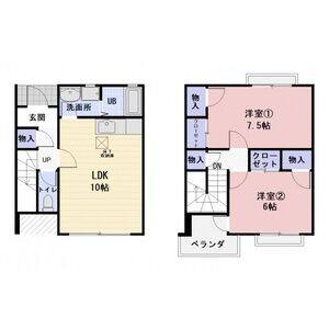 2LDK 間取り図