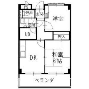 2DK 間取り図