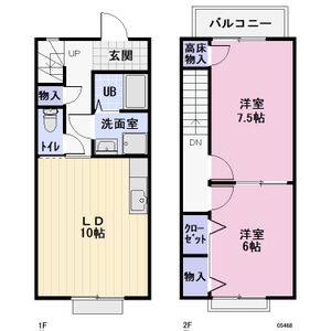 2LDK 間取り図
