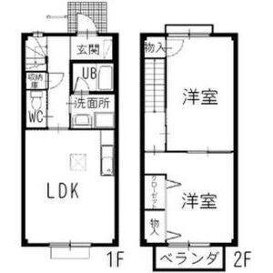 2LDK 間取り図