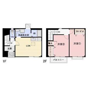 2LDK 間取り図