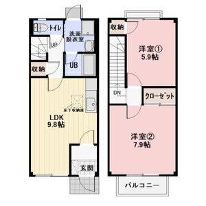 2LDK 間取り図