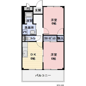 2DK 間取り図