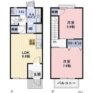 2LDK 間取り図
